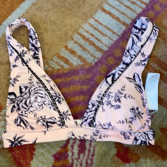 Seafolly Australia US 2 triangle bikini top love birds - Picture 3 of 6